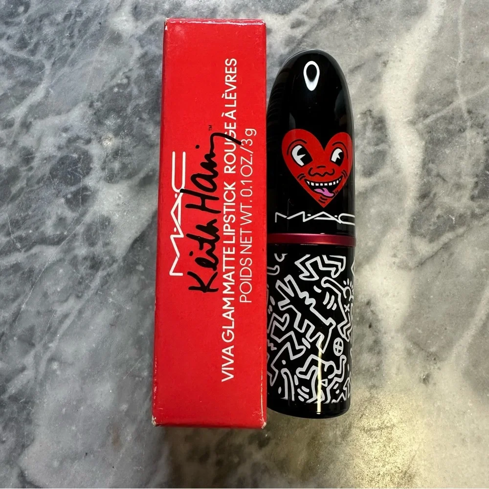 Mac Cosmetics‎ Limited Edition Kieth Haring Viva Glam Matte Lipstick Red Haring